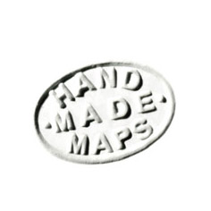 blind-embossed logo for Hand Made Maps